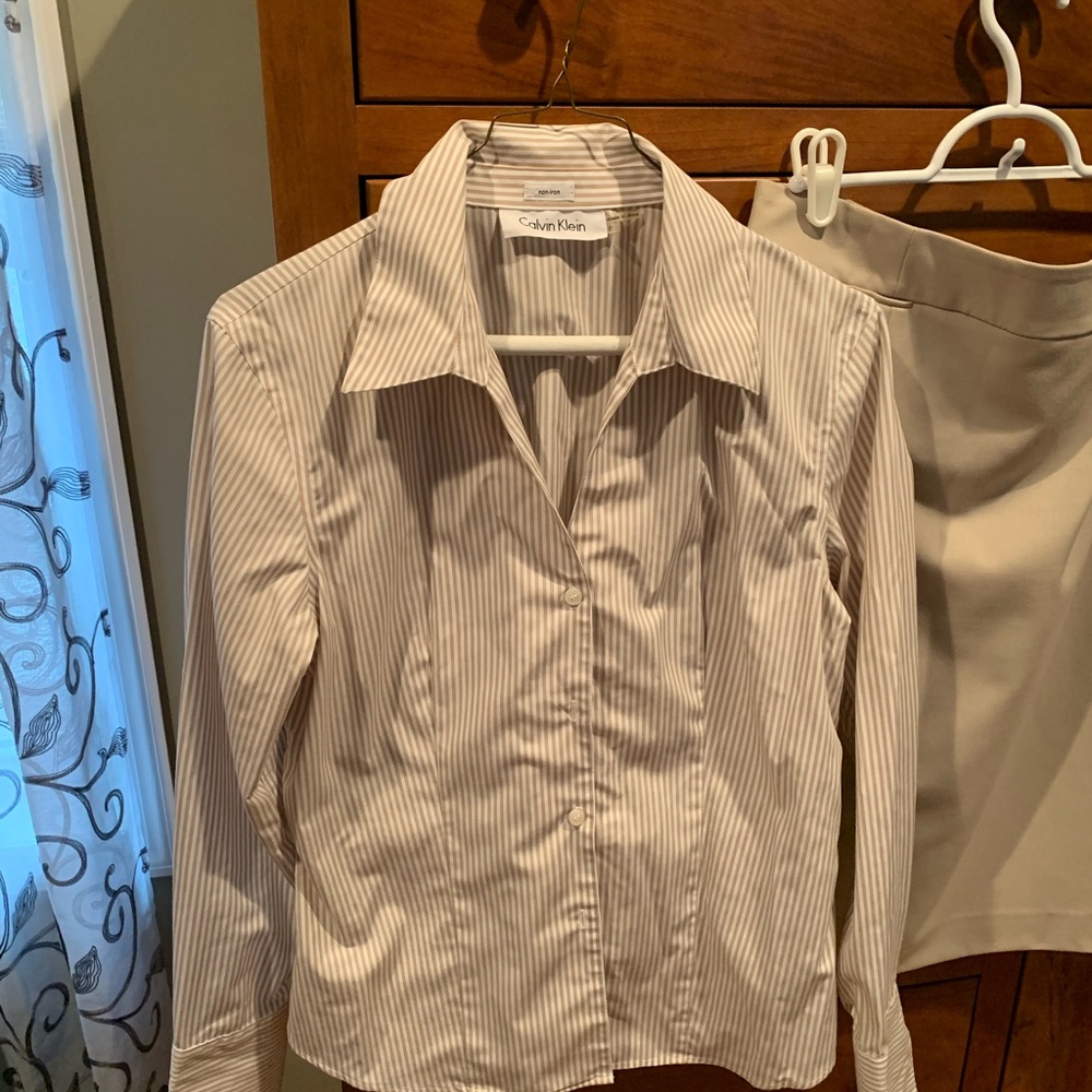Calvin Klein blouse and skirt